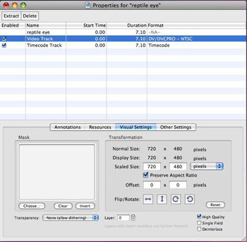 quicktime video recording