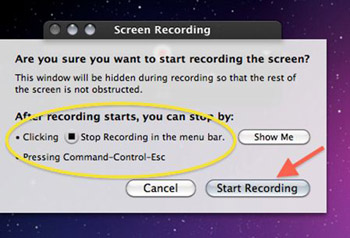 quicktime record screen