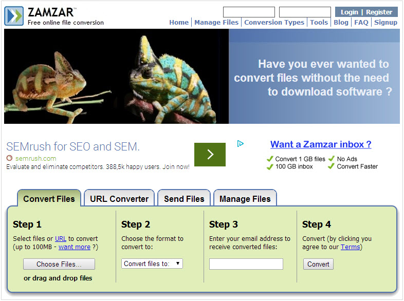 zamzar online converter