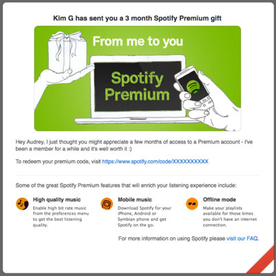 how to use spotify gift card