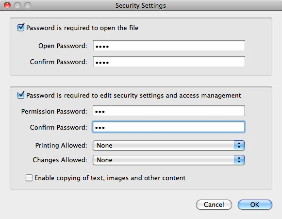 secure pdf on mac